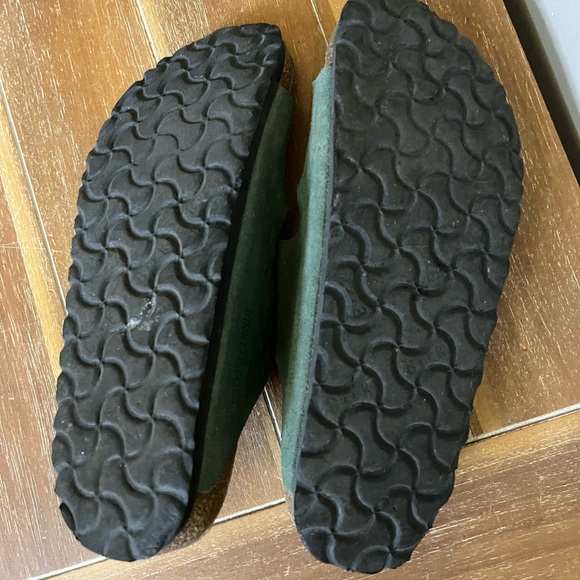 Birkenstock arizona suede shimmering thyme sandals - Picture 3 of 4